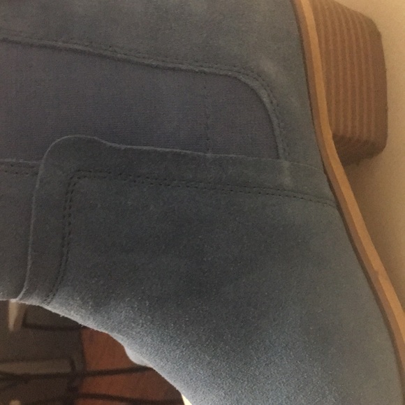 Ladies Suede leather boots powder blue size 8 - Picture 7 of 15